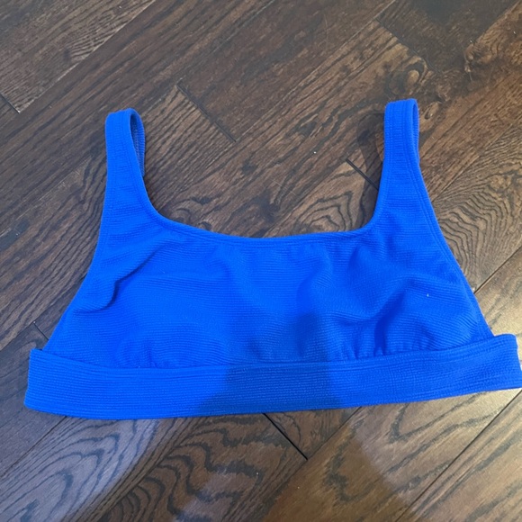 Target Xhilaration Blue Ribbed Bathing-suit top - Picture 5 of 7